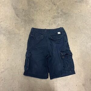 Y2k Aeropostale mens navy blue cargo shorts baggy drawstring utility 32